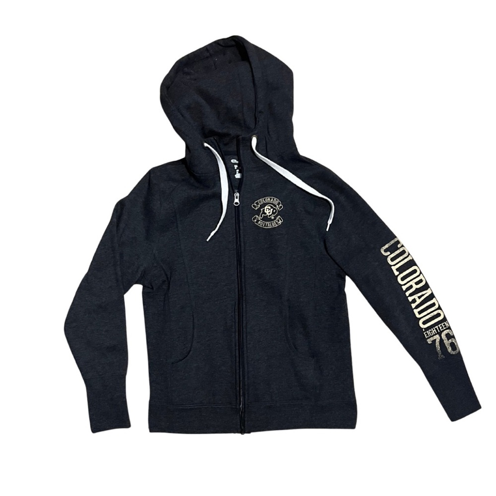 Black Colorado Zip-Up Hoodie